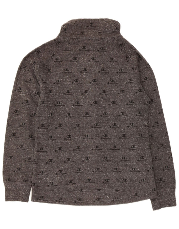 Champion Γυναικεία φόρμα φόρμας με γραφικά Top Jacket UK 12 Medium Grey Cotton