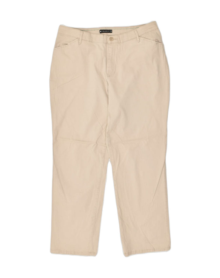 LEE Womens Relaxed Fit Casual Trousers US 16 2XL W38 L28  Beige Cotton | Vintage Lee | Thrift | Second-Hand Lee | Used Clothing | Messina Hembry 