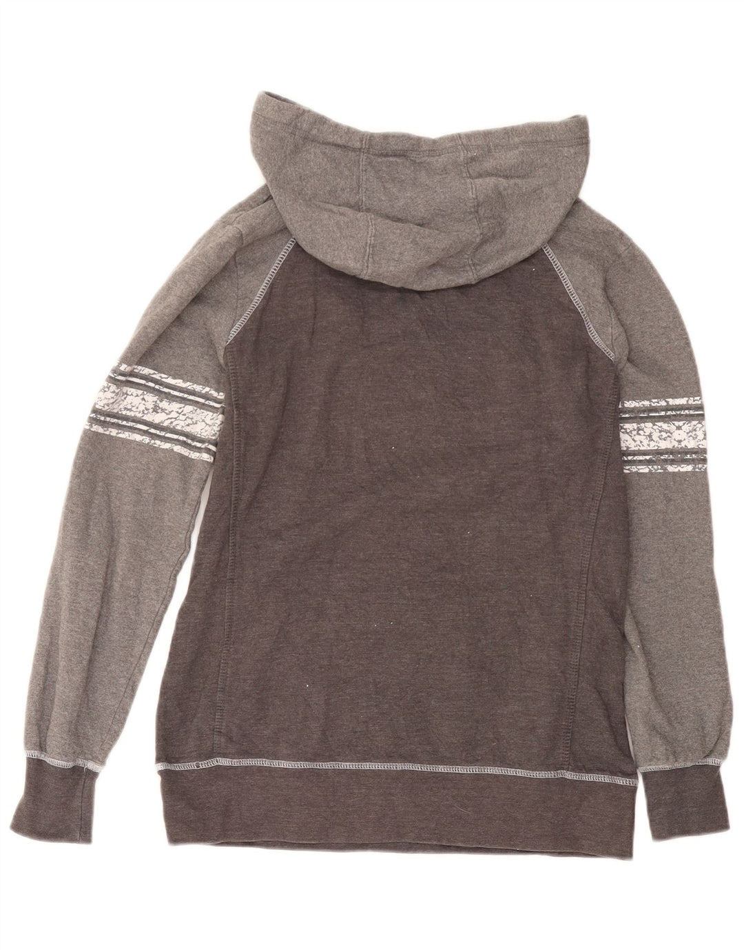 NFL Womens Carolina Panthers Hoodie Jumper UK 14 Medium Grey Colourblock