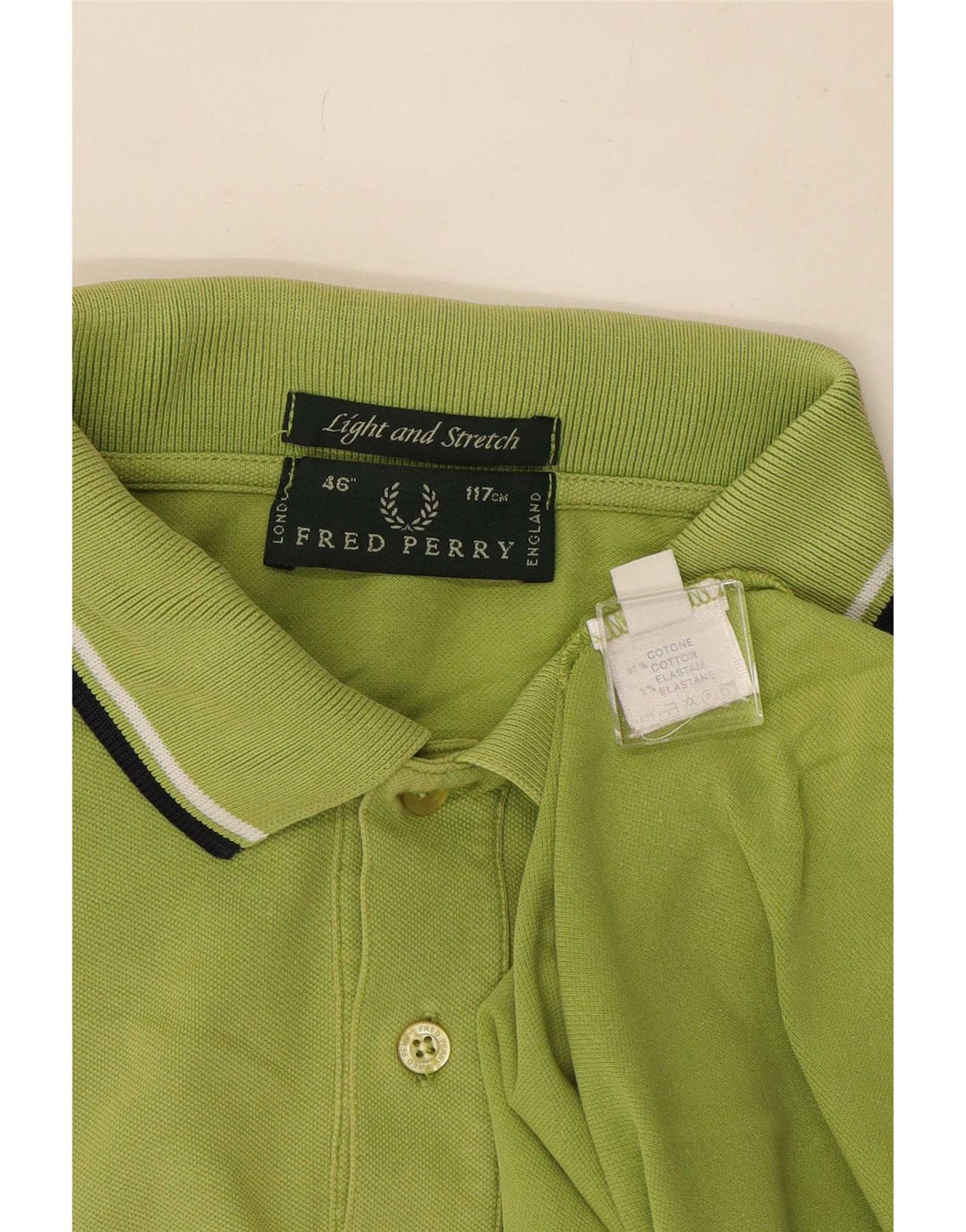 Fred Perry Ανδρικό πουκάμισο πόλο με μεγάλο πράσινο ριγέ βαμβακερό