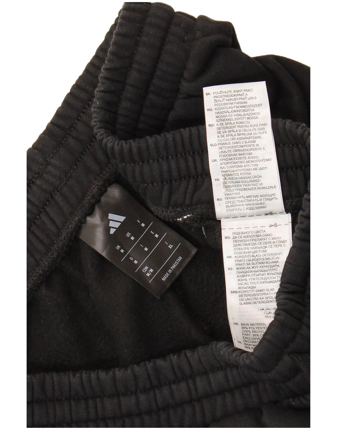 Ανδρική φόρμα Adidas Παντελόνι Joggers Μεσαίο μαύρο βαμβακερό