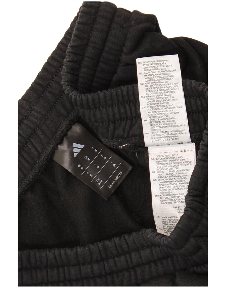 Ανδρική φόρμα Adidas Παντελόνι Joggers Μεσαίο μαύρο βαμβακερό