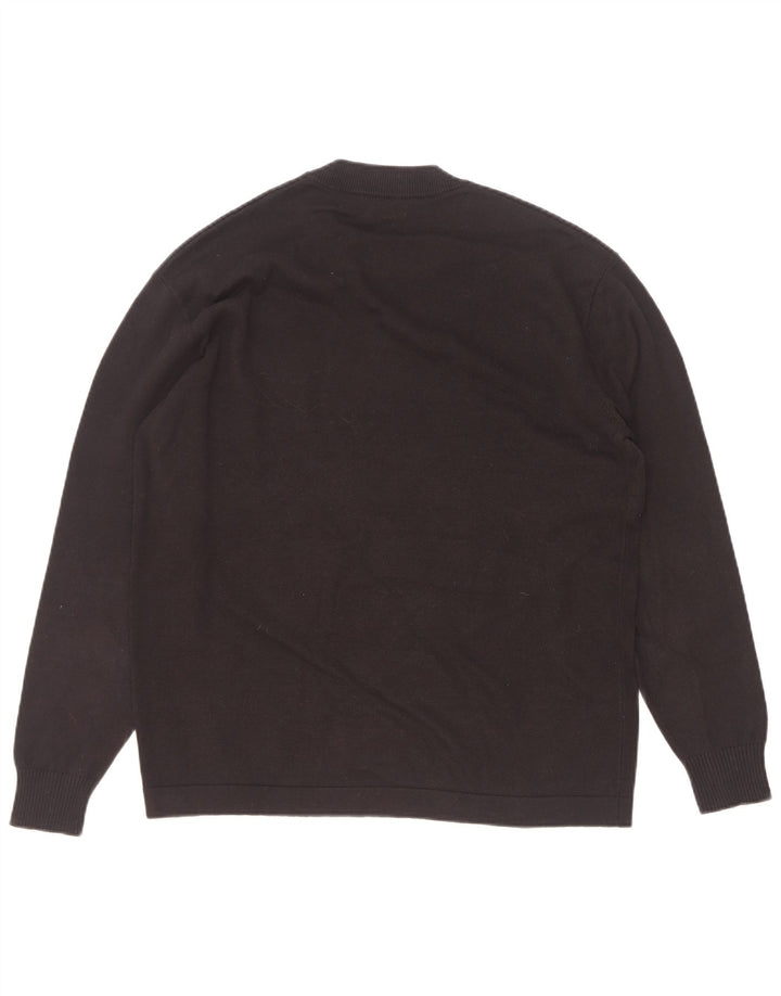 Ανδρικό πουλόβερ Zara Crew Neck Jumper Μικρό μαύρο βαμβακερό