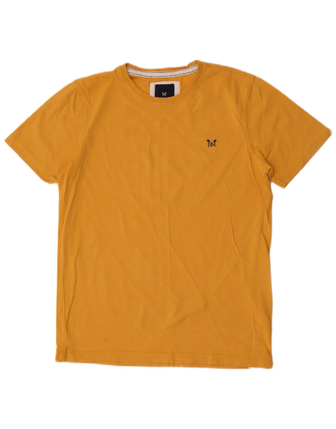 CREW CLOTHING Ανδρικό T-Shirt Top Μεσαίο κίτρινο βαμβακερό