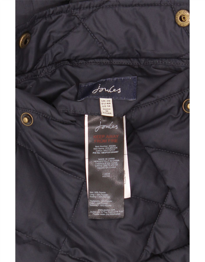 Joules γυναικεία αναστρέψιμη επένδυση Gilet UK 20 2XL Navy Blue Polyester
