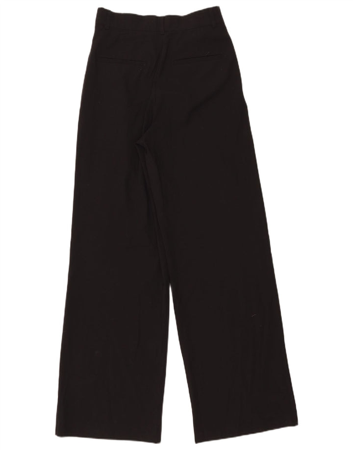 Zara Γυναικείο παντελόνι Chino με καρφίτσες μικρό W26 L31 μαύρο πολυεστέρα