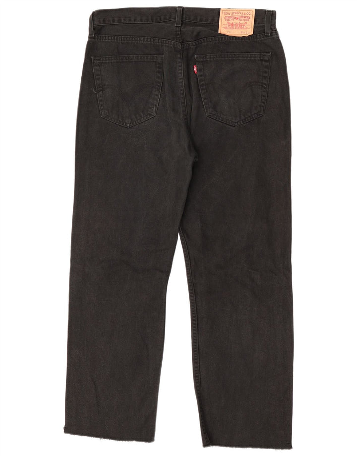 Levi's Mens 751 Straight Jeans W36 L28 Μαύρο βαμβακερό