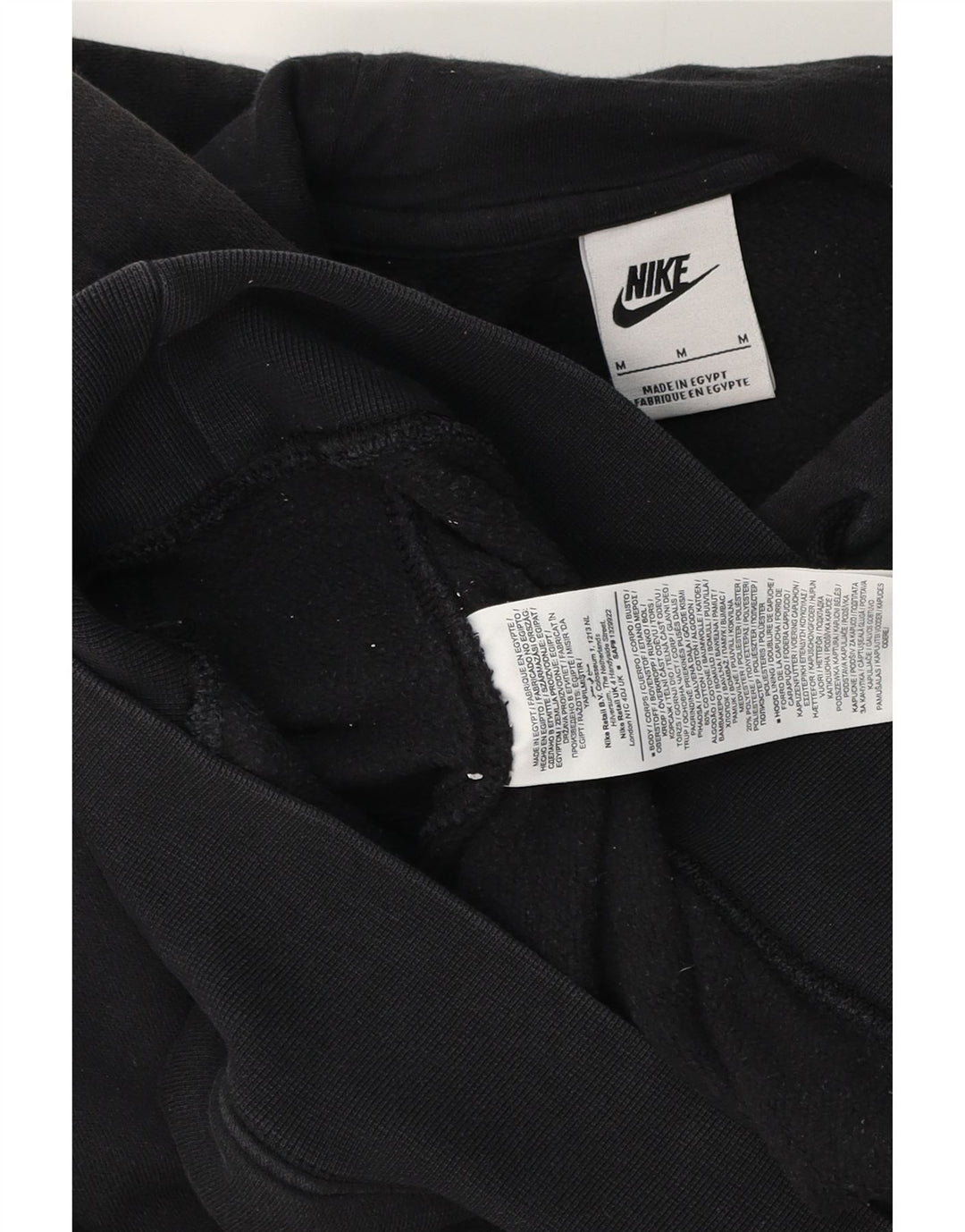 Ανδρικό γραφικό κουκούλα Nike, μεσαίο μαύρο βαμβακερό