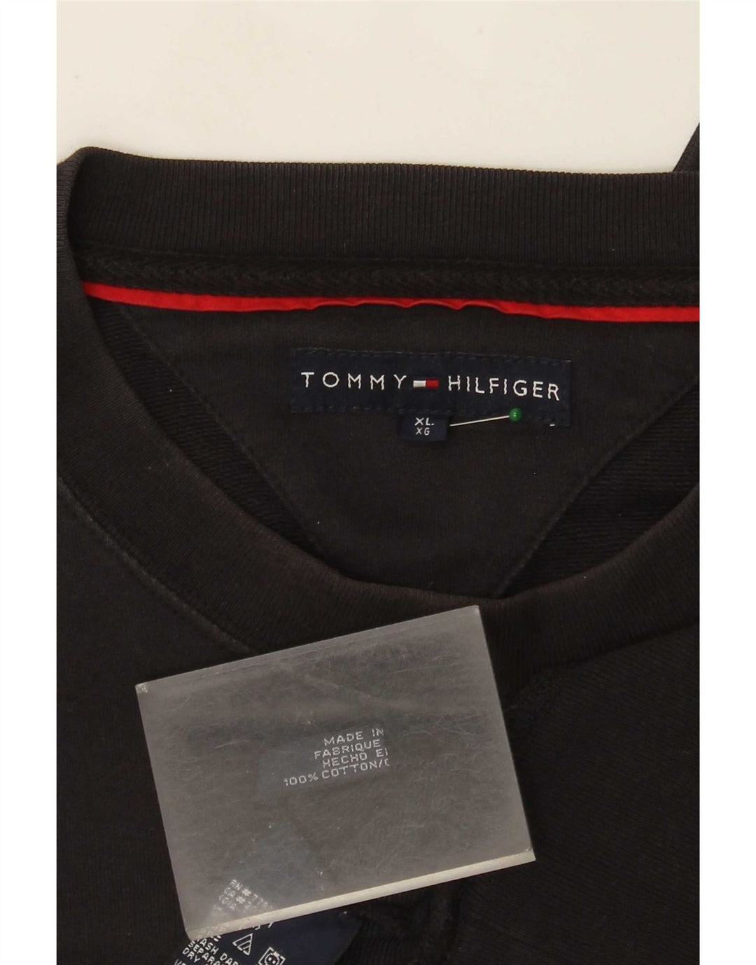 Ανδρικό φούτερ Tommy Hilfiger Jumper XL Μαύρο βαμβακερό