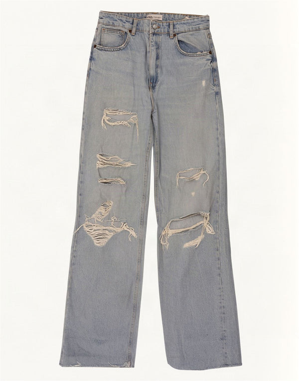 Zara Γυναικεία στραβά τζιν EU 40 Medium W30 L34 Μπλε βαμβακερό