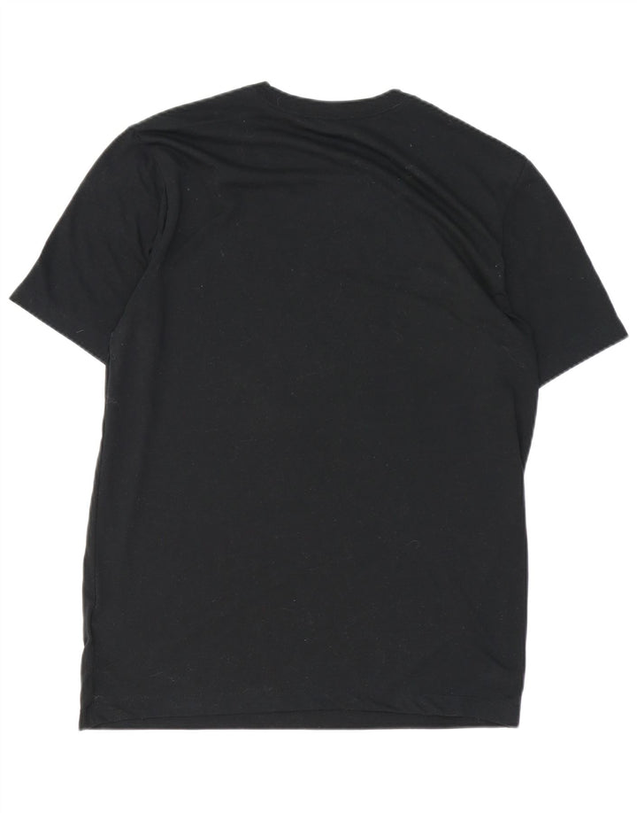 Ανδρικό γραφικό T-Shirt NIKE Dri Fit Τοπ μεσαίου μαύρου πολυεστέρα