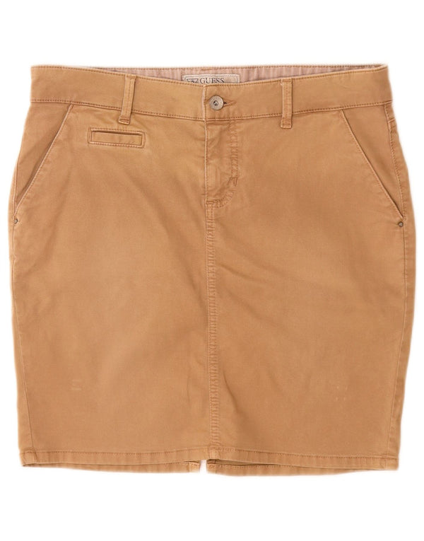 Γυναικεία Μίνι Φούστα Guess W29 Βαμβακερό μεσαίο μπεζ