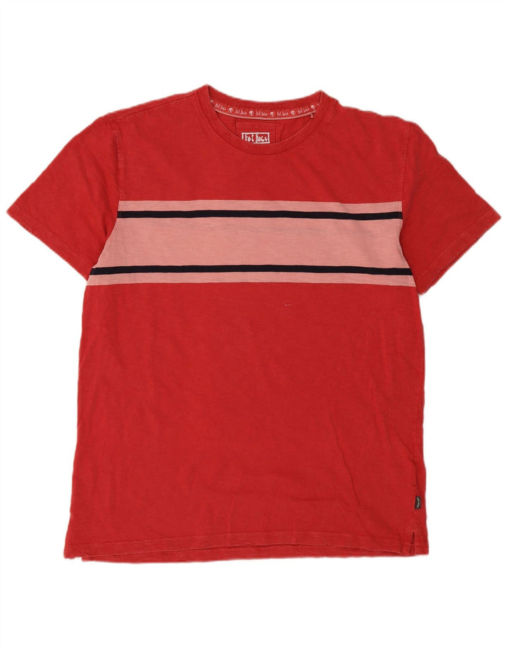 Ανδρικό μπλουζάκι Fat Face Top Large Red Colourblock Βαμβακερό