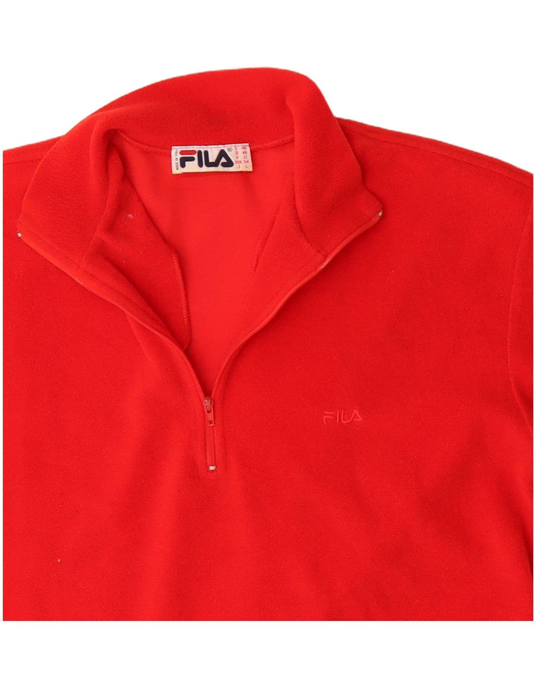 Fila Ανδρικό φερμουάρ Fleece Jumper IT 48 Medium Red Polyester
