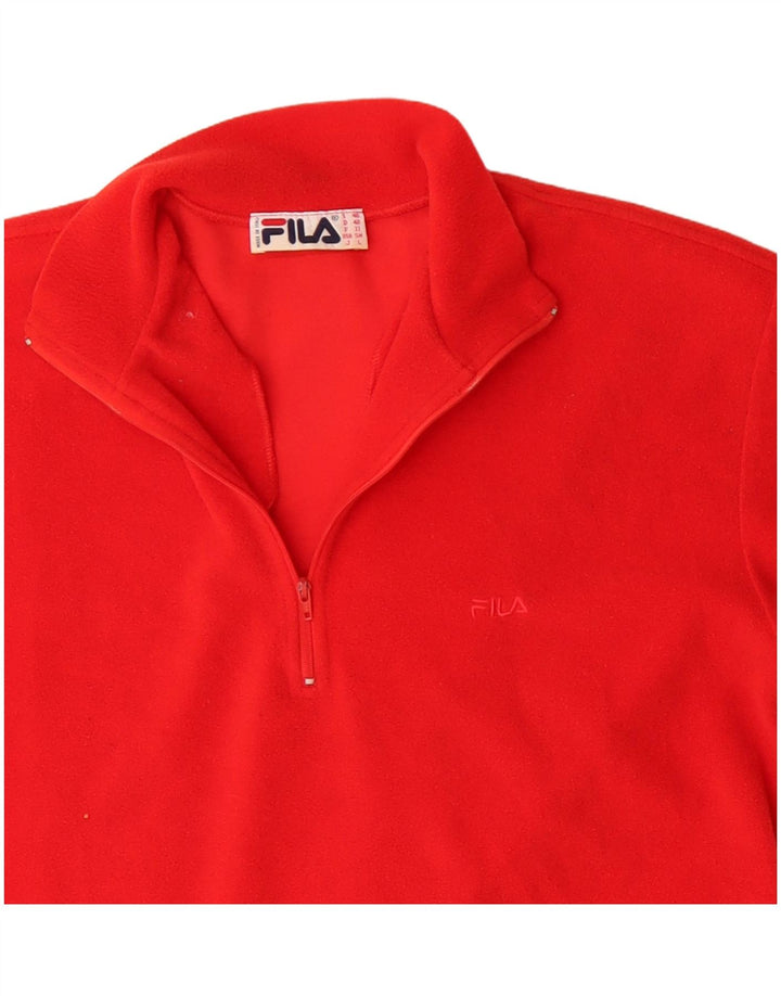Fila Ανδρικό φερμουάρ Fleece Jumper IT 48 Medium Red Polyester