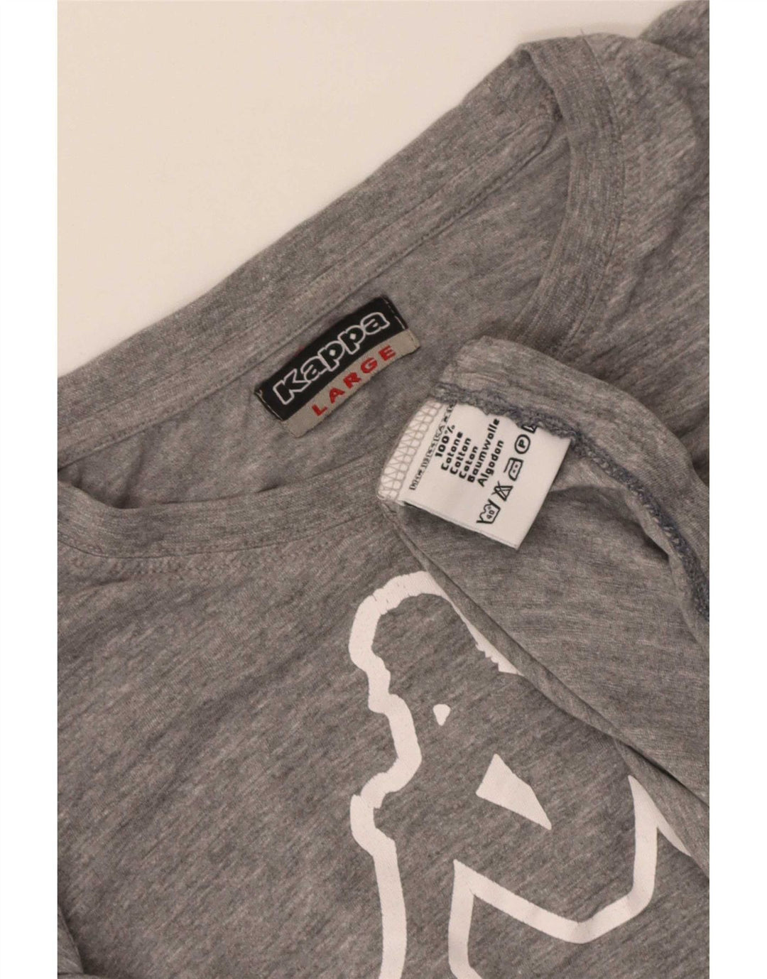 Ανδρικό γραφικό μπλουζάκι Kappa Top Large Grey Flecked Cotton