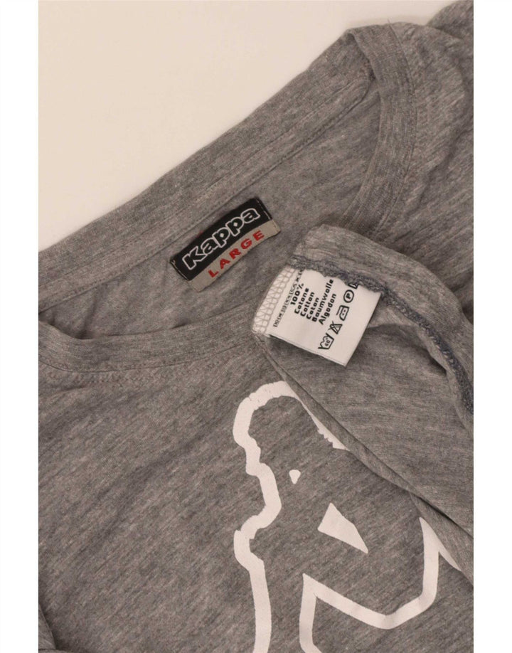 Ανδρικό γραφικό μπλουζάκι Kappa Top Large Grey Flecked Cotton