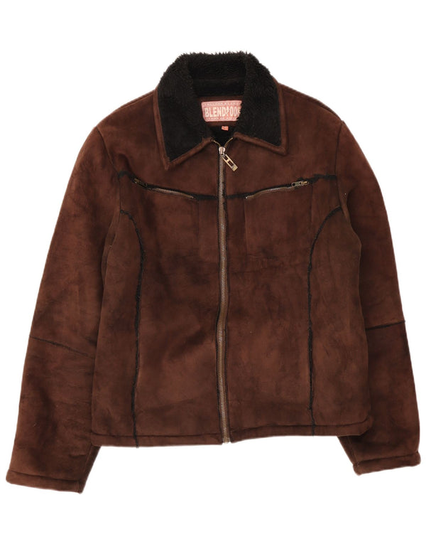 Blend Of America Ανδρικό Σέρπα Μπουφάν UK 40 Large Brown Polyester