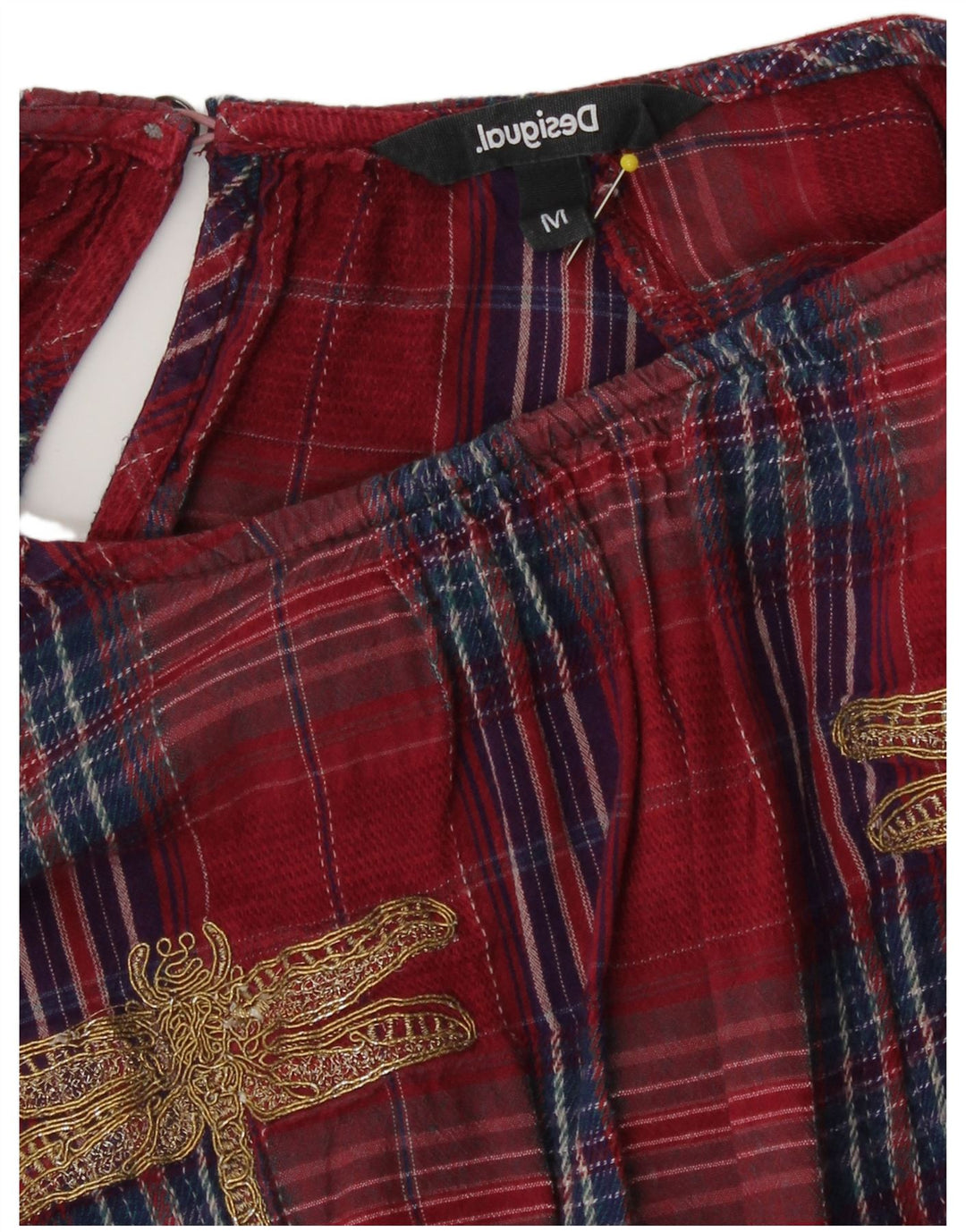 Γυναικεία μπλούζα Desigual Top UK 16 Large Red Check