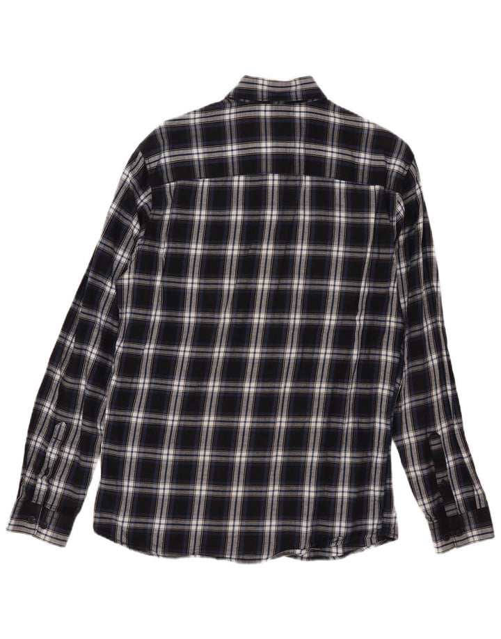 Jack & Jones Ανδρικό φανελένιο πουκάμισο με λεπτή εφαρμογή, μικρό μπλε καρό