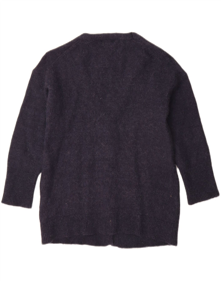 Massimo Dutti Γυναικείο πουλόβερ ζακέτα UK 10 Small Navy Blue Polyamide
