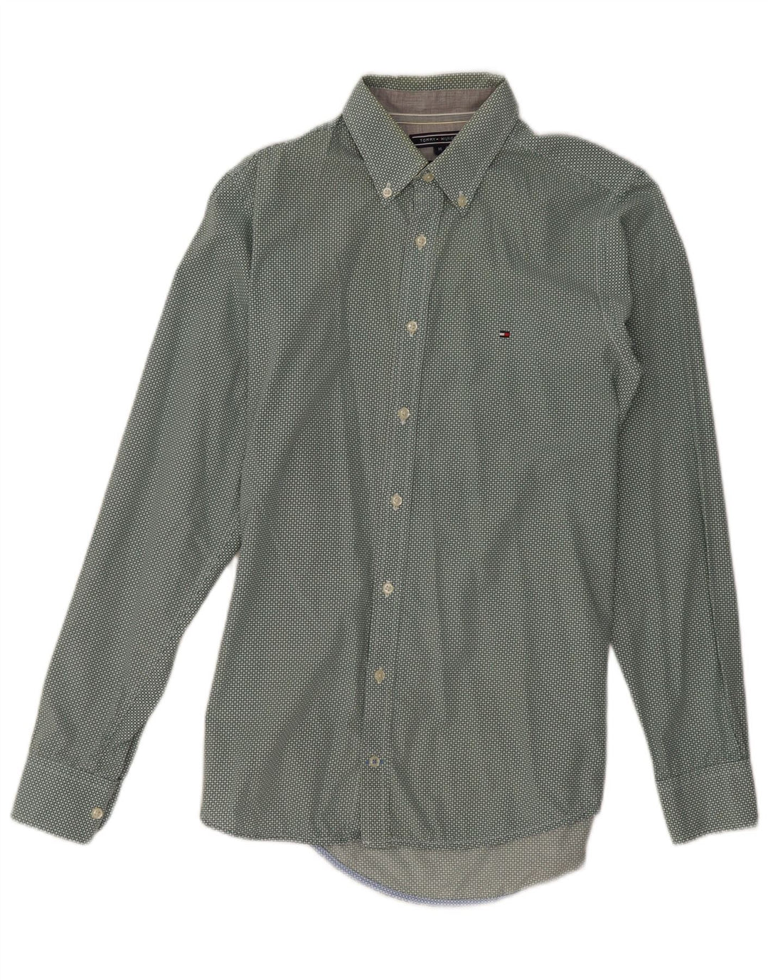Ανδρικό πουκάμισο Tommy Hilfiger Slim Fit με μεσαίο πράσινο στίγματα