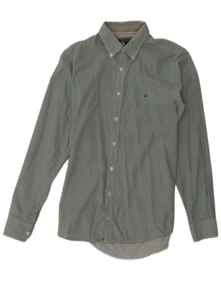 Ανδρικό πουκάμισο Tommy Hilfiger Slim Fit με μεσαίο πράσινο στίγματα