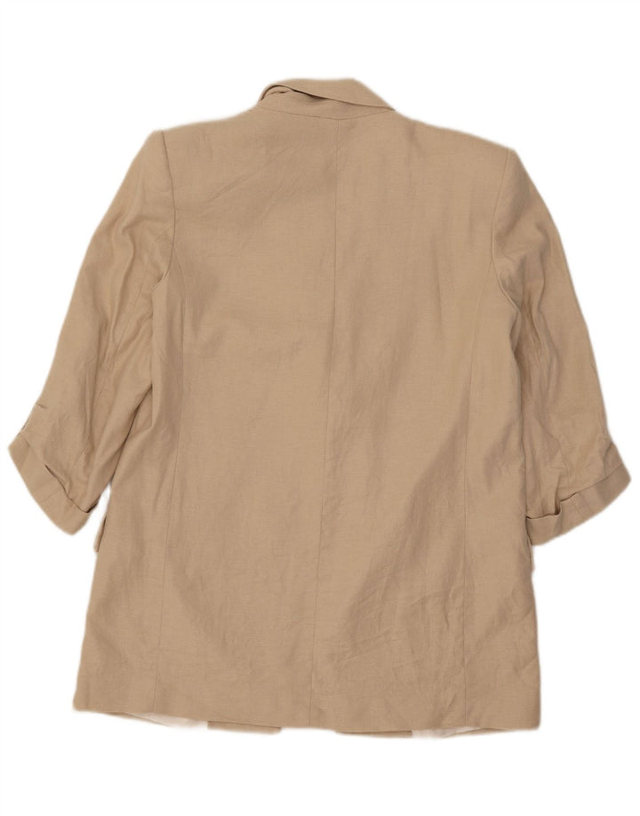 Zara Γυναικείο Μπουφάν 3/4 Μανίκι Μπλέιζερ UK 12 Medium Beige
