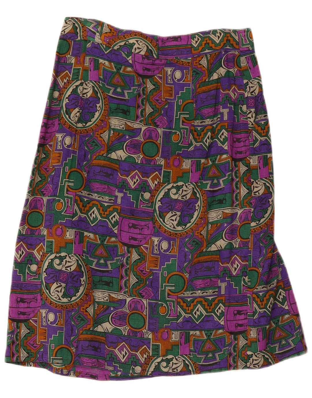 Vintage Γυναικεία Wrap Φούστα W28 Μεσαία Πολύχρωμη Γεωμετρική