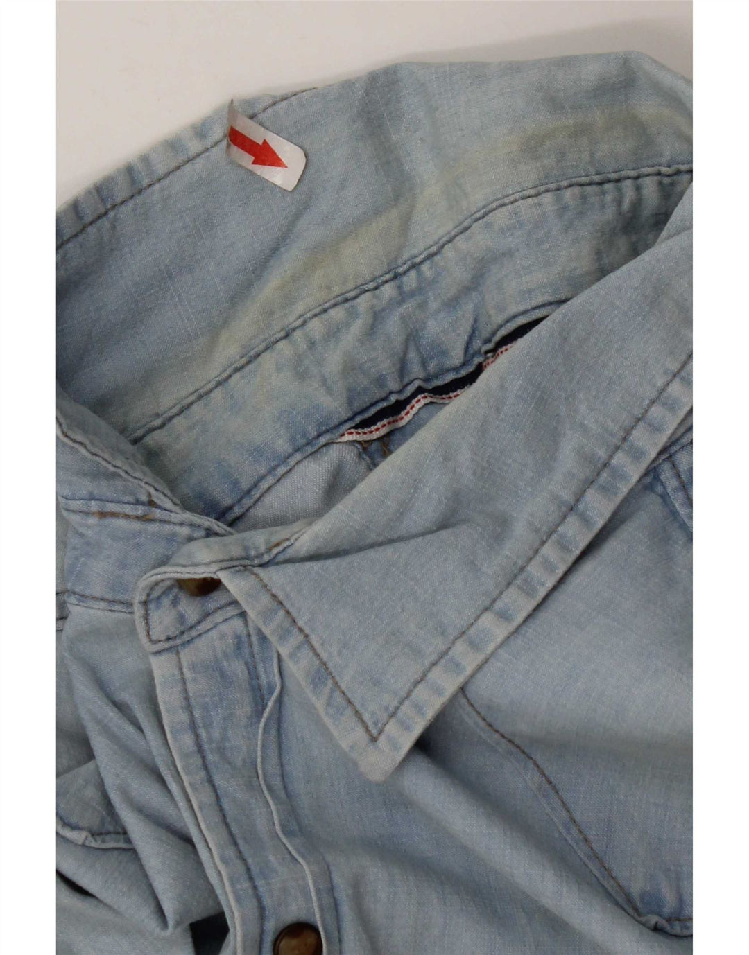 Ανδρικό τζιν πουκάμισο Wrangler, μεσαίο μπλε βαμβακερό