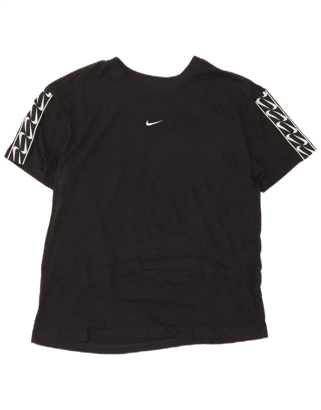 Ανδρικό γραφικό μπλουζάκι Nike, μεσαίο μαύρο βαμβακερό