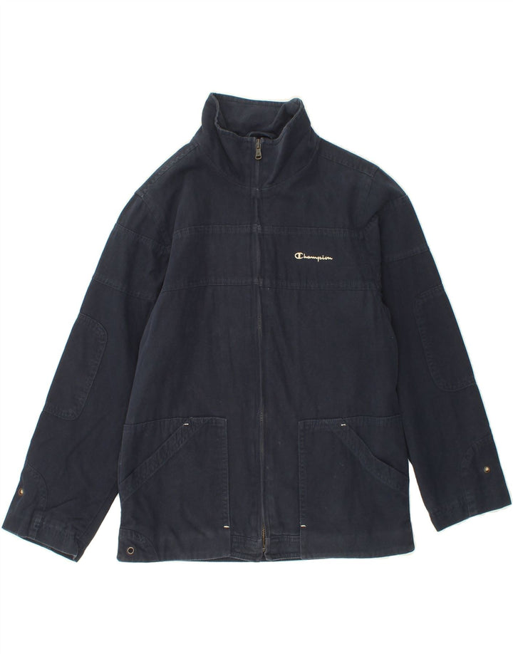 CHAMPION Boys Bomber Jacket 9-10 Years Medium  Navy Blue Cotton Vintage Champion and Second-Hand Champion from Messina Hembry 