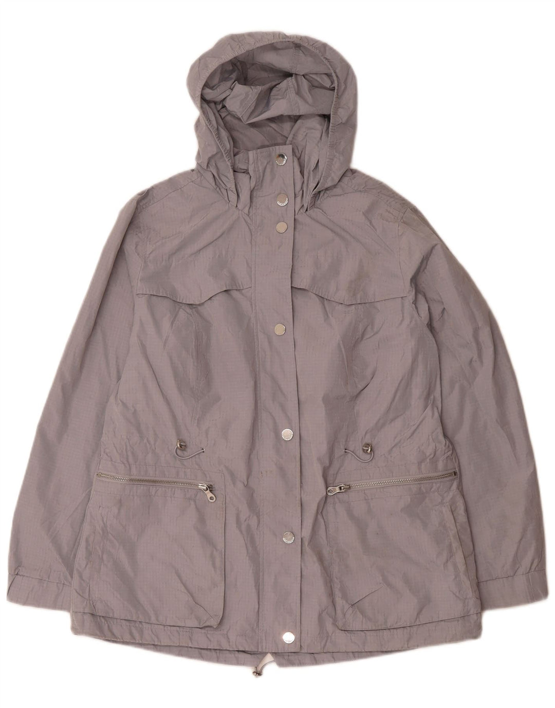 Marks & Spencer Γυναικείο μπουφάν βροχής με κουκούλα UK 16 Large Grey Polyester