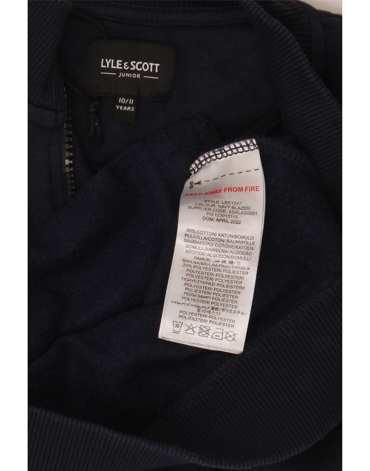 Lyle & Scott Boys αθλητική φόρμα μπουφάν 10-11 ετών Navy Blue Cotton