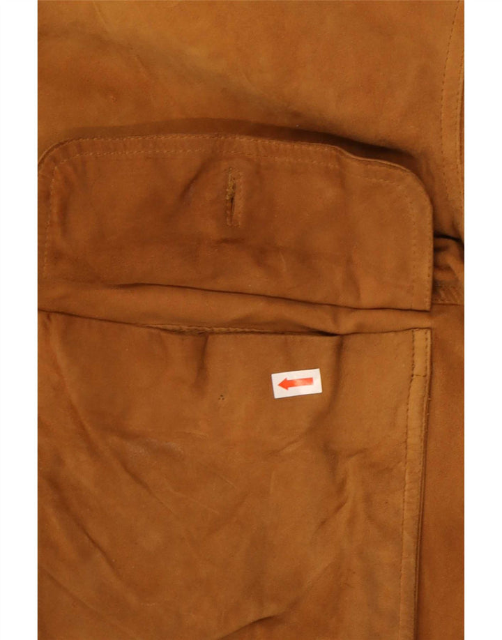 Conbipel Ανδρικό Suede Bomber Jacket IT 52 Large Brown Leather