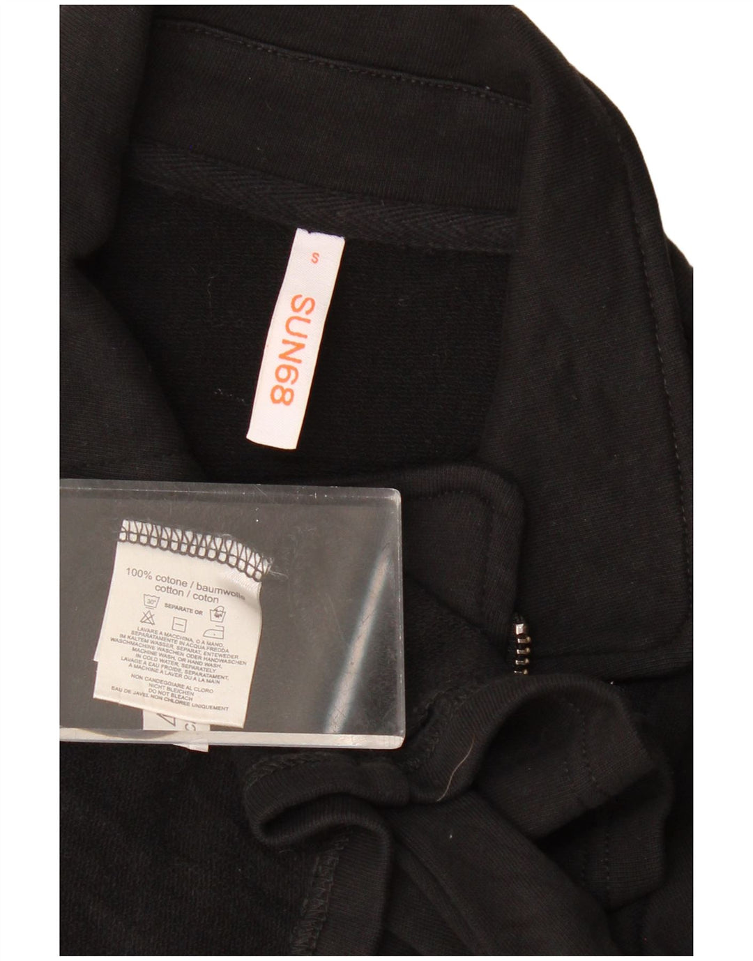 SUN68 Γυναικείο πουλόβερ ζακέτα UK 10 Small μαύρο βαμβακερό