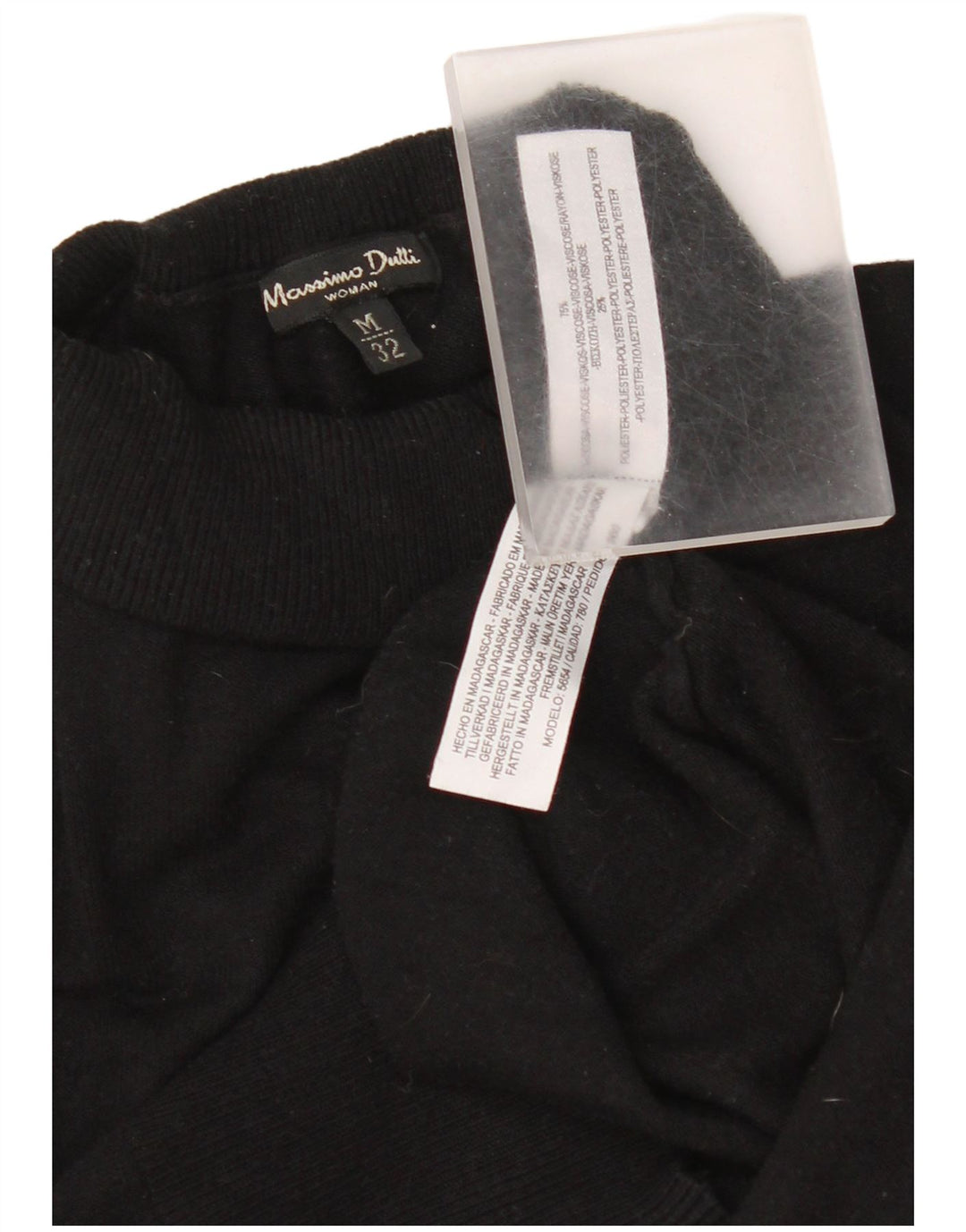 Massimo Dutti Γυναικείο πουλόβερ με ρολό λαιμόκοψη UK 12 μεσαίο μαύρο
