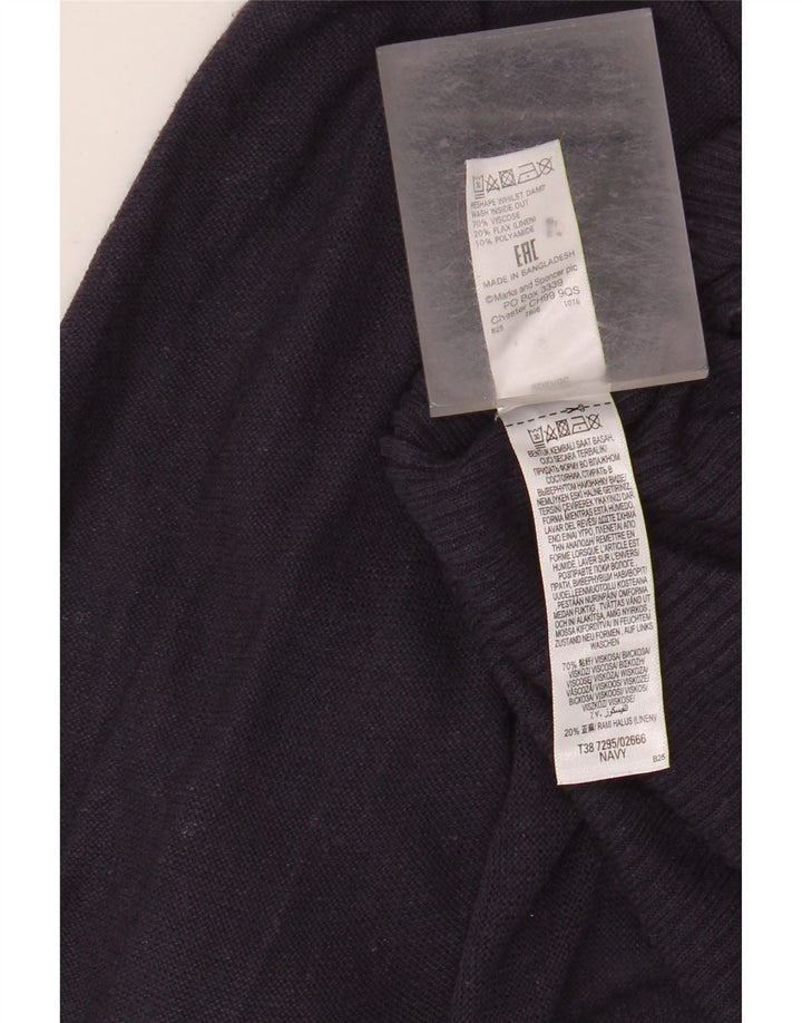 MARKS & SPENCER Γυναικείο πουλόβερ Longline Cardigan UK 10 Small Navy Blue