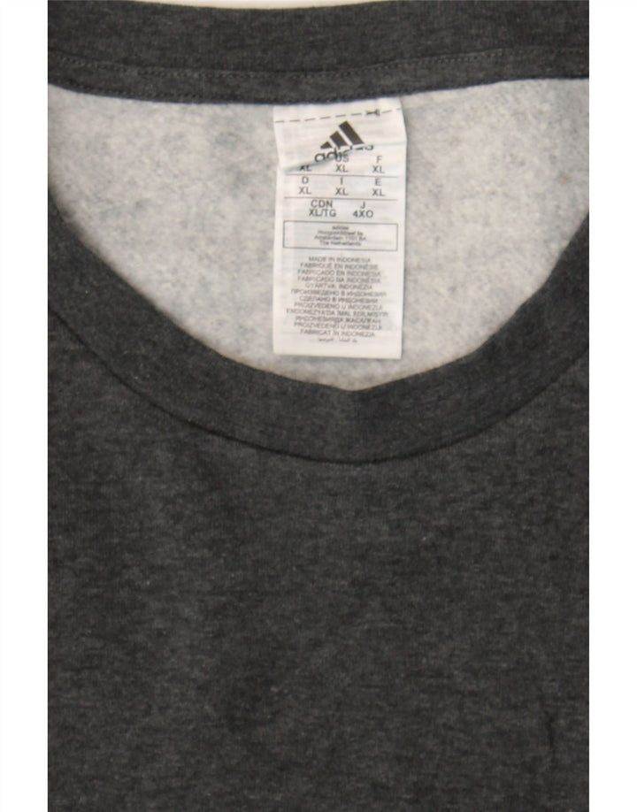 ADIDAS Mens Sweatshirt Jumper XL Grey Cotton Vintage Adidas and Second-Hand Adidas from Messina Hembry 