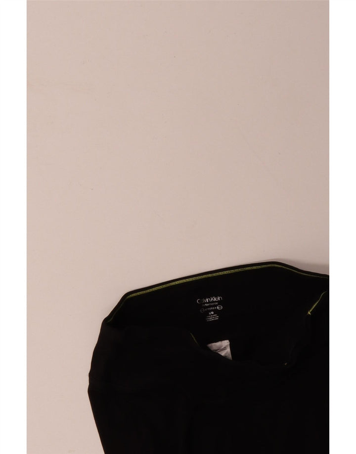 CALVIN KLEIN Γυναικεία γραφικά κολάν Capri UK 14 Large Black Colourblock