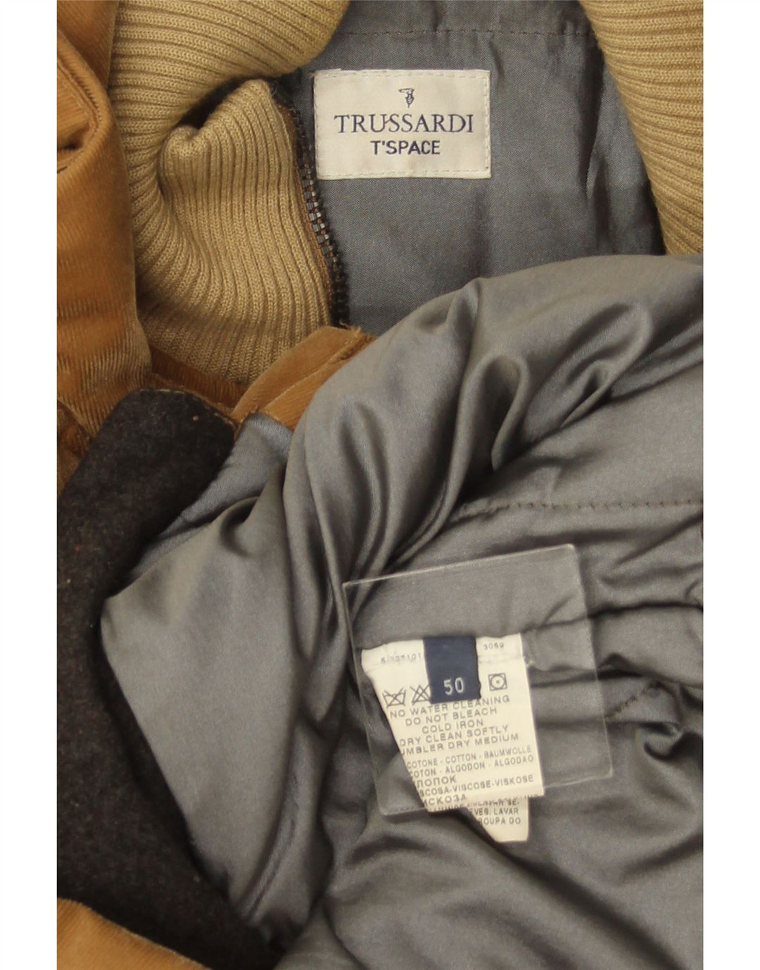 TRUSSARDI Ανδρικό Utility Μπουφάν IT 50 Μεγάλο Μπεζ Βαμβακερό