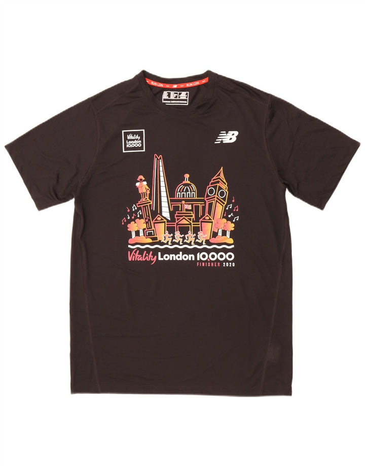 Ανδρικό γραφικό μπλουζάκι New Balance Top Medium Μαύρο Πολυεστέρας