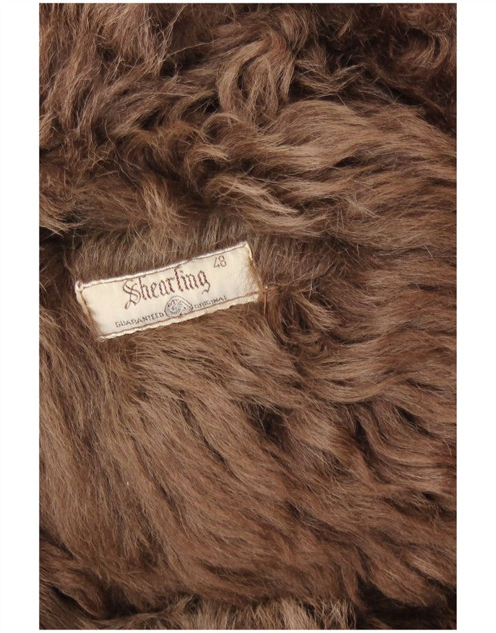 Shearling Γυναικείο Παλτό Shearling IT 48 XL Καφέ Shearling