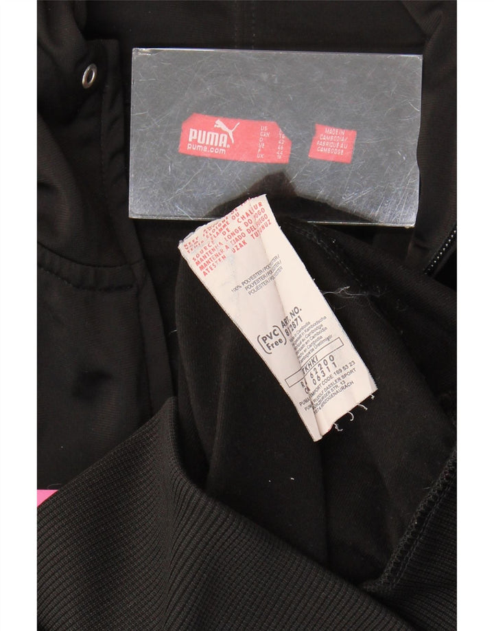 Γυναικείο πουλόβερ με κουκούλα με φερμουάρ Puma UK 16 μεγάλο μαύρο πολυεστέρα