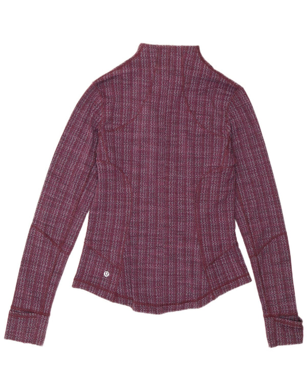 Γυναικεία αθλητική φόρμα Lululemon Top Jacket UK 12 Medium Burgundy Chevron