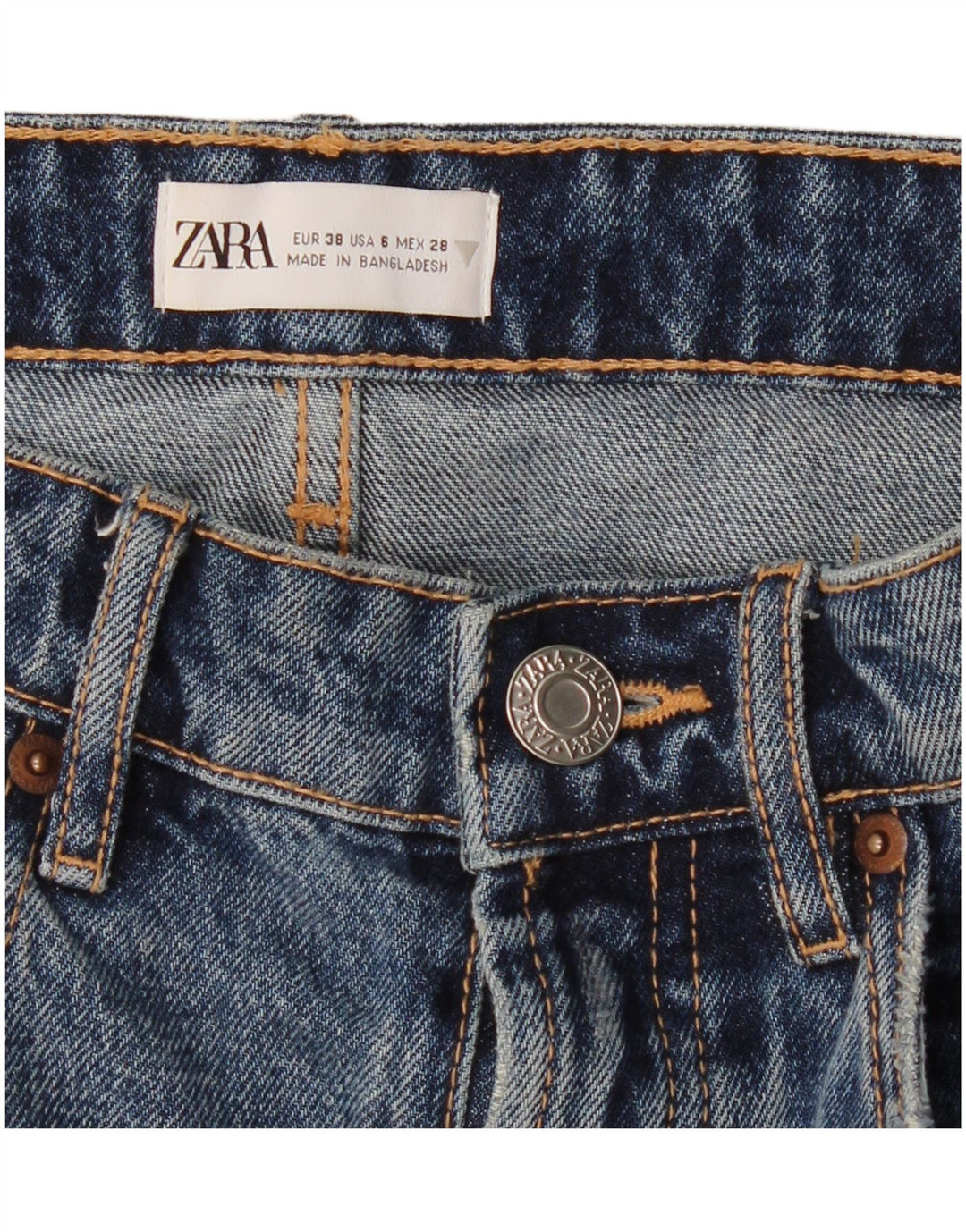 Zara Γυναικείο τζιν σορτς EU 38 Small W28 Blue