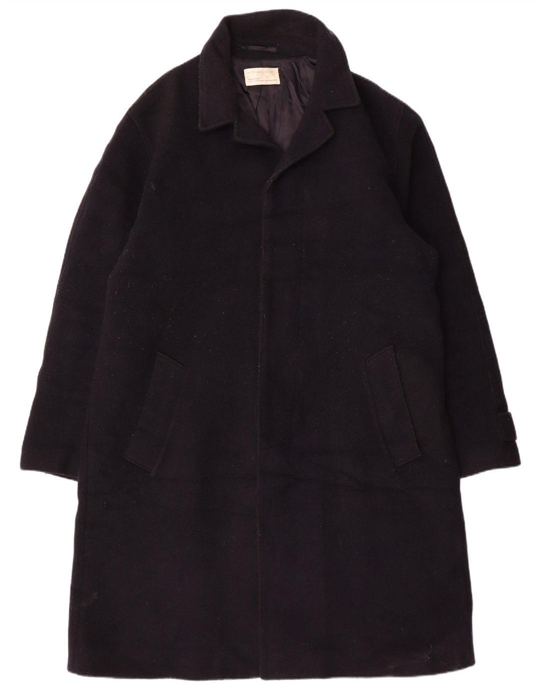 Zara Ανδρικό Πανωφόρι UK 40 Large Navy Blue Wool