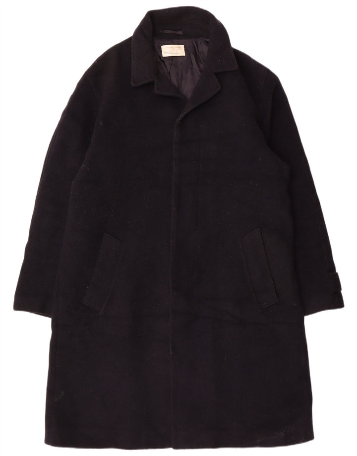 Zara Ανδρικό Πανωφόρι UK 40 Large Navy Blue Wool