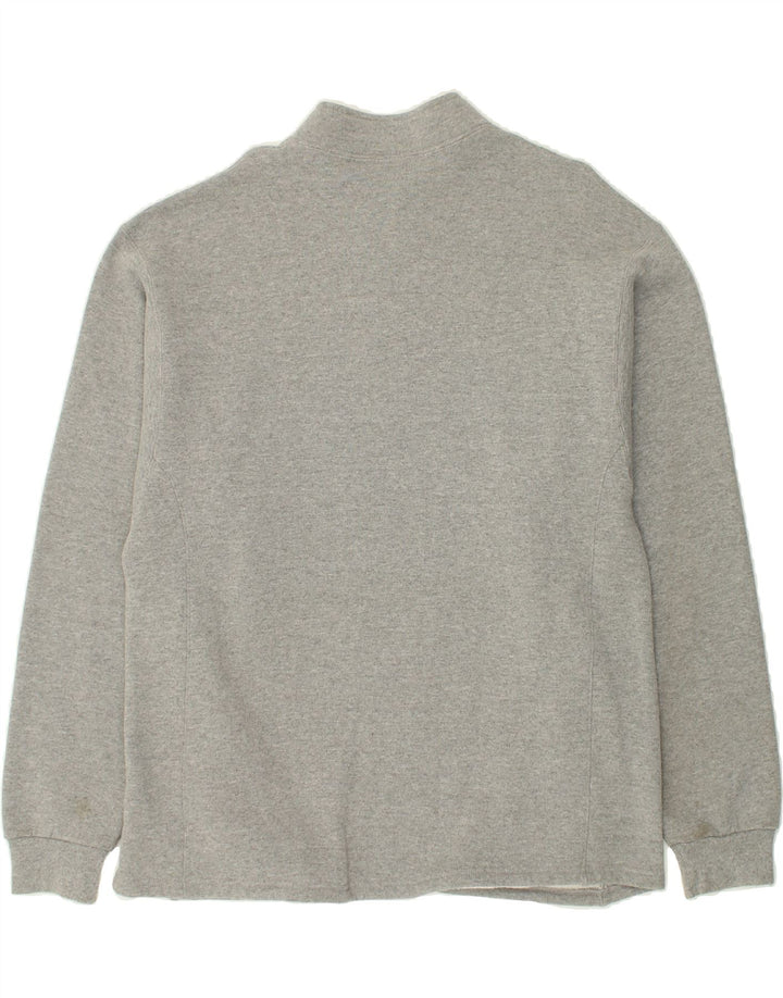 RUSSELL ATHLETIC Mens Graphic Zip Neck Sweatshirt Jumper Large Grey Vintage Russell Athletic and Second-Hand Russell Athletic from Messina Hembry 