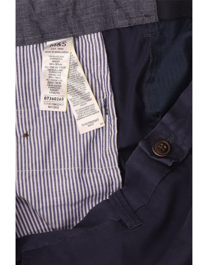 MARKS & SPENCER Ανδρικό Μπλε κοστούμι παντελόνι Harbour W38 L29 Navy Blue